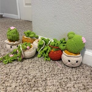 Charming Crochet Cactus Collection - Green, Tan, Cream
